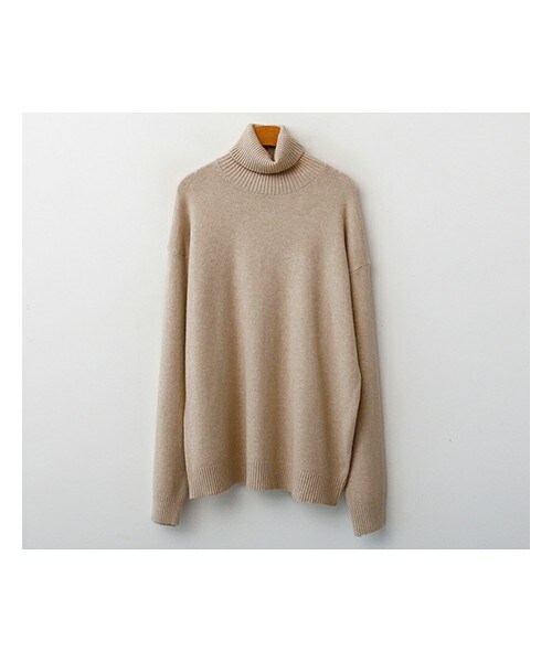 fd style（エフディ スタイル）の「カシミヤブレンドシンプルタートルネックニット（ニット/セーター・レディース・브라운/화이트/옐로우/오렌지/그린/퍼플/베이지/블랙・F(44-66)）」の4枚目の写真