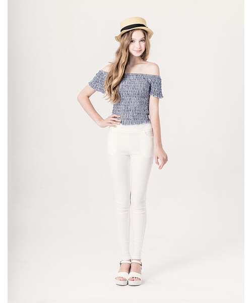 PAZZO（パッゾ）の「MIT 韓系拉鍊造型彈性修身窄管褲（パンツ・レディース・白/黑・S/M/L）」の4枚目の写真