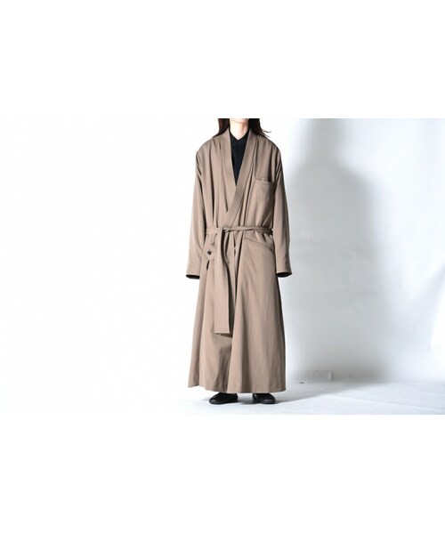 季節感春秋BISHOOL Wool Gabardine KIMONO Coat