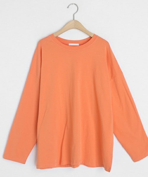 DHOLIC（ディーホリック）の「ルーズラウンドTシャツ（Tシャツ/カットソー・レディース・ホワイト/グレー/パープル/ブラック/オレンジ・FREE）」の5枚目の写真