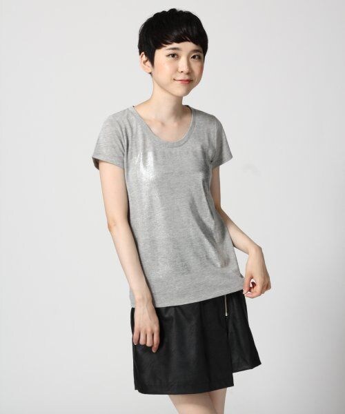 JEANASIS（ジーナシス）の「スクエアハクプリントTEE（トップス・レディース・ホワイト/グレー/ネイビー・FREE）」の2枚目の写真