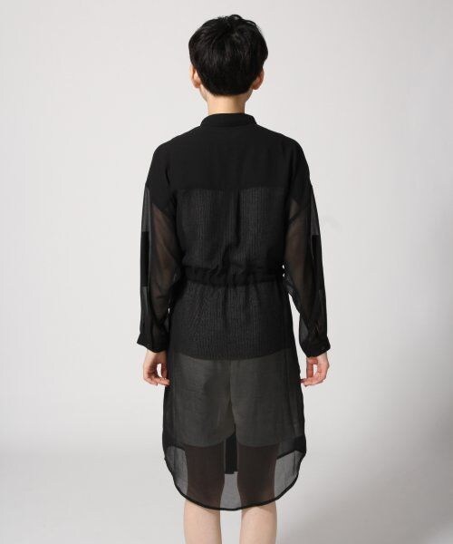 JEANASIS（ジーナシス）の「シアーロングジャケット（ジャケット/アウター・レディース・ホワイト/ブラック・FREE）」の4枚目の写真