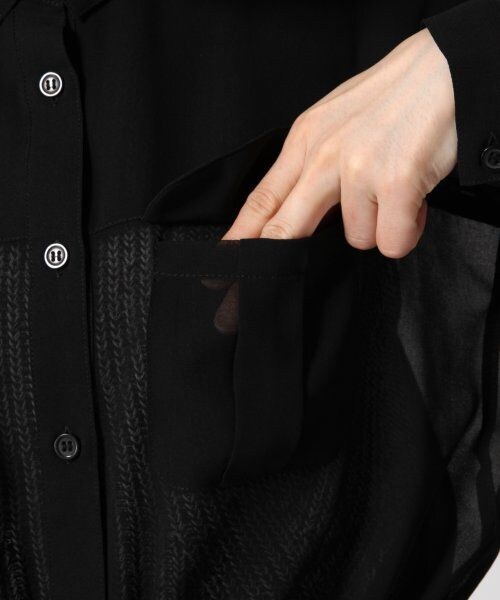 JEANASIS（ジーナシス）の「シアーロングジャケット（ジャケット/アウター・レディース・ホワイト/ブラック・FREE）」の9枚目の写真