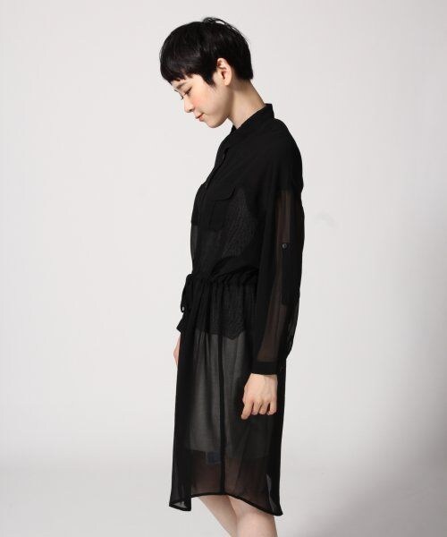 JEANASIS（ジーナシス）の「シアーロングジャケット（ジャケット/アウター・レディース・ホワイト/ブラック・FREE）」の3枚目の写真