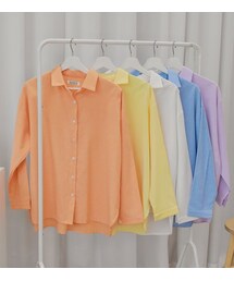 HOTPING | ラウンドヘムパステルカラーシャツ(シャツ/ブラウス)