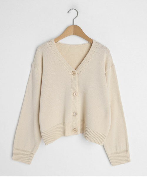 DHOLIC（ディーホリック）の「Vネックカーディガン（カーディガン/ボレロ・レディース・グリーン/パープル/ベージュ/ブラック・FREE）」の3枚目の写真