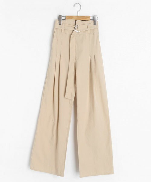 DHOLIC（ディーホリック）の「ベルト付タックワイドパン（その他パンツ・レディース・ピンク/ベージュ/ブラック・FREE）」の3枚目の写真