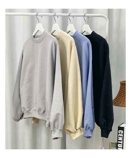 HOTPING(ホッピン)の「ドルマンスリーブルーズスウェット(スウェット・レディース・Blue/Black/Beige/Grey・XS-M/L-XL/2XL-3XL)」の3枚目の写真