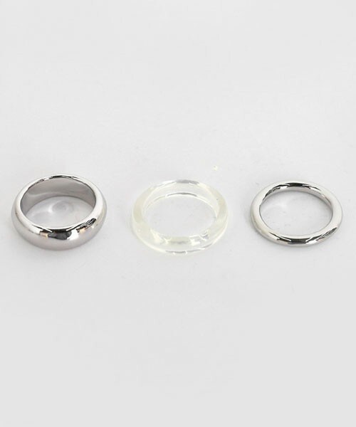 DHOLIC(ディーホリック)の「クリアブラスリング3SET(リング・レディース・シルバー/ゴールド・FREE)」の1枚目の写真