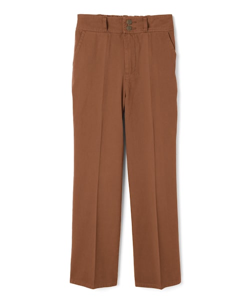 GRL（グレイル）の「センタープレスセミワイドパンツ（その他パンツ・レディース・ベージュ/オフホワイト/カーキ/ブラウン/ラベンダー/ダークオレンジ/イエロー・S）」の6枚目の写真