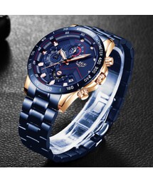 LIGE 腕時計 メンズ 防水 クロノグラフ 日付表示 ステンレスベルト 日本製クォーツ 海外トップブランド 選べる4色