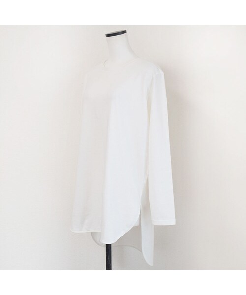 no brand（ノーブランド）の「コットンラウンドヘムロンTee（Tシャツ/カットソー・レディース・その他）」の10枚目の写真