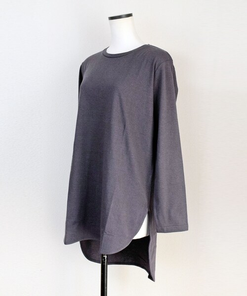 no brand（ノーブランド）の「コットンラウンドヘムロンTee（Tシャツ/カットソー・レディース・その他）」の14枚目の写真