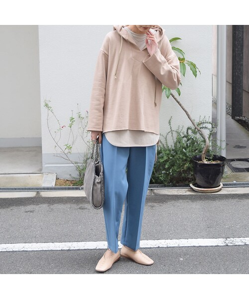 no brand（ノーブランド）の「コットンラウンドヘムロンTee（Tシャツ/カットソー・レディース・その他）」の8枚目の写真