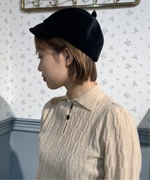 Charles Chaton | velvet cap with bow(帽子)