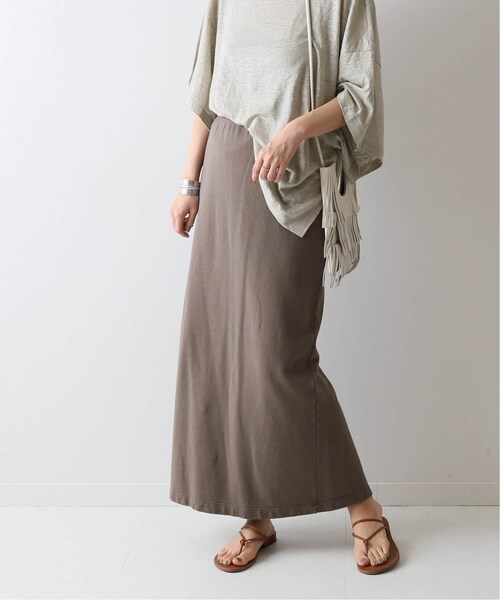 FRAMeWORK(フレームワーク)の「ミニ裏毛ロングスカート◆(スカート・グレーA/36/38/在庫なし/取り寄せ)」の1枚目の写真