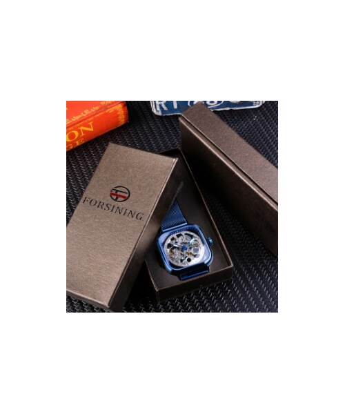 no brand（ノーブランド）の「FORSINING メンズ腕時計 スクエア スケルトン 自動巻き 機械式 スクエア 発光 海外トップブランド 選べる6色（その他・メンズ・その他）」の11枚目の写真