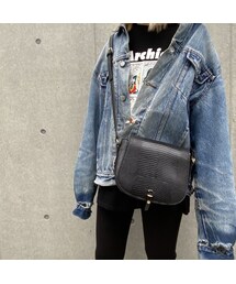 no brand | 型押しショルダーバッグ(ニット/セーター)