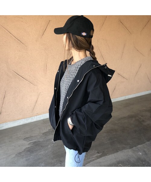 copine（コピン）の「ウエストリボン付き！ゆる可愛い袖ボリュームミドル丈マウンテンパーカー【クリックポスト対象商品】（マウンテンパーカー・レディース・その他）」の13枚目の写真