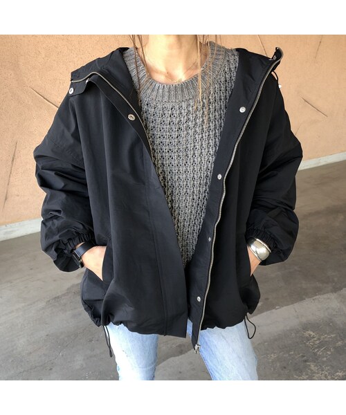 copine（コピン）の「ウエストリボン付き！ゆる可愛い袖ボリュームミドル丈マウンテンパーカー【クリックポスト対象商品】（マウンテンパーカー・レディース・その他）」の10枚目の写真