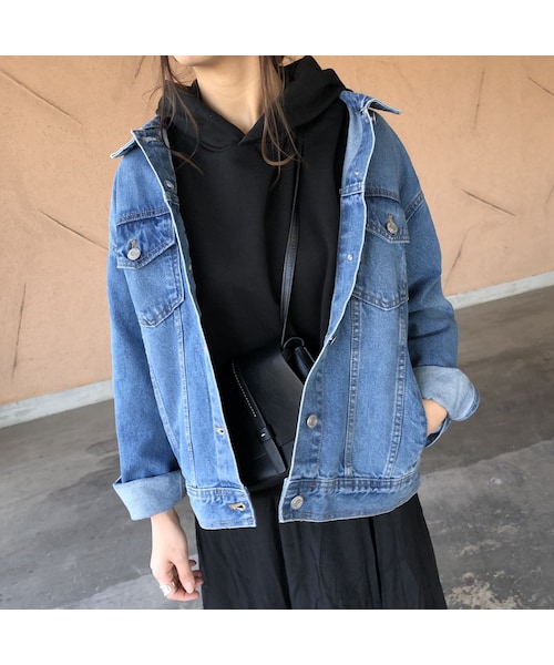 copine（コピン）の「再入荷！着回し力抜群！大人カジュアルオーバーサイズGジャン(2color)（デニムジャケット・レディース・その他）」の11枚目の写真