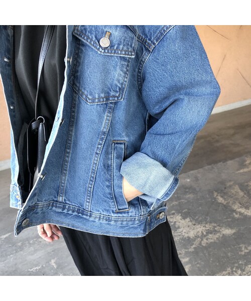 copine（コピン）の「再入荷！着回し力抜群！大人カジュアルオーバーサイズGジャン(2color)（デニムジャケット・レディース・その他）」の13枚目の写真