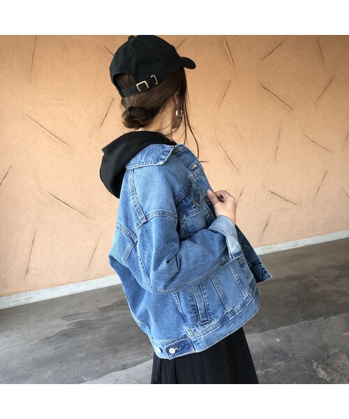 copine（コピン）の「再入荷！着回し力抜群！大人カジュアルオーバーサイズGジャン(2color)（デニムジャケット・レディース・その他）」の12枚目の写真