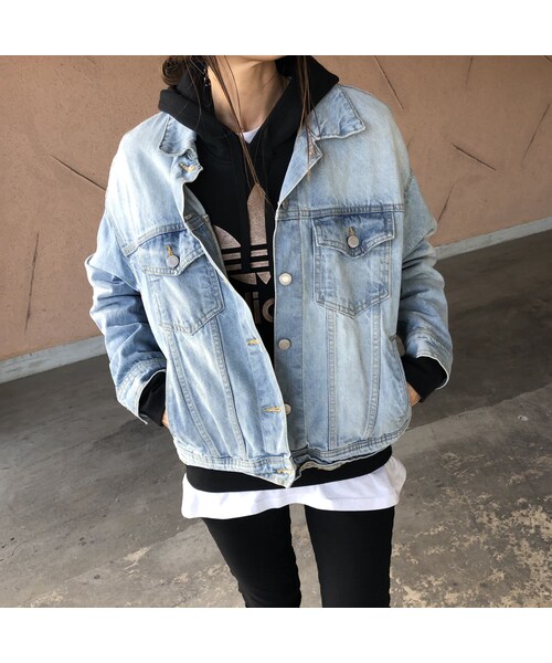 copine（コピン）の「再入荷！着回し力抜群！大人カジュアルオーバーサイズGジャン(2color)（デニムジャケット・レディース・その他）」の4枚目の写真