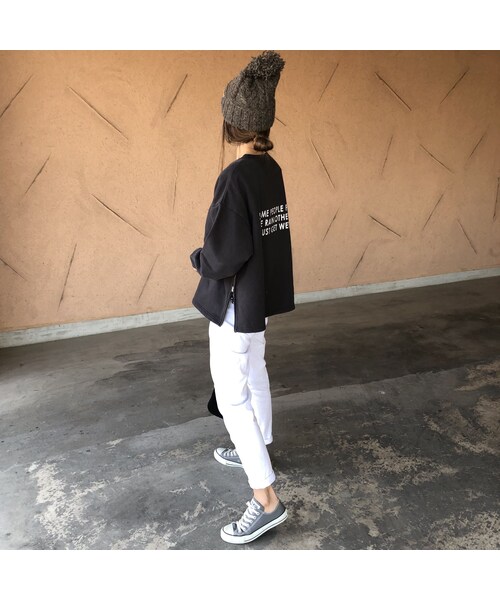 copine(コピン)の「再々入荷!大人気シリーズ!サイドジッパーデザイン!バックプリントトレーナー(3color)【クリックポスト対象商品】(スウェット・レディース・その他)」の8枚目の写真