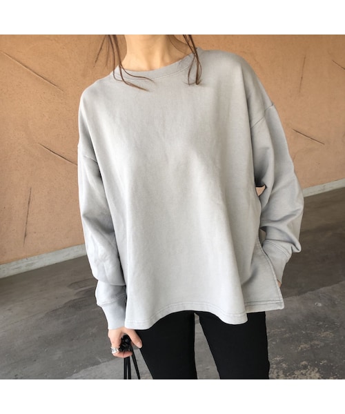 copine(コピン)の「再々入荷!大人気シリーズ!サイドジッパーデザイン!バックプリントトレーナー(3color)【クリックポスト対象商品】(スウェット・レディース・その他)」の10枚目の写真