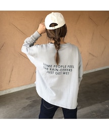 copine | 再々入荷！大人気シリーズ！サイドジッパーデザイン！バックプリントトレーナー(3color)【クリックポスト対象商品】(スウェット)