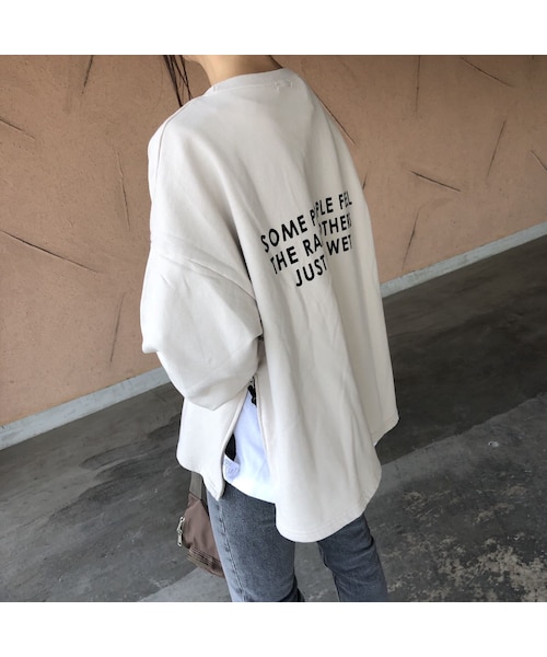 copine(コピン)の「再々入荷!大人気シリーズ!サイドジッパーデザイン!バックプリントトレーナー(3color)【クリックポスト対象商品】(スウェット・レディース・その他)」の11枚目の写真