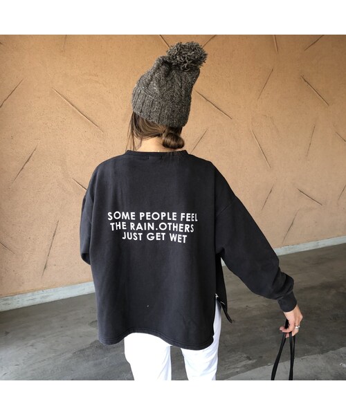 copine(コピン)の「再々入荷!大人気シリーズ!サイドジッパーデザイン!バックプリントトレーナー(3color)【クリックポスト対象商品】(スウェット・レディース・その他)」の6枚目の写真