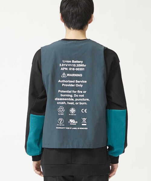 SHAREEF（シャリーフ）の「STUDIOUS別注BACK PRINT VEST（その他・メンズ・BLACK/GRN・1/2）」の5枚目の写真