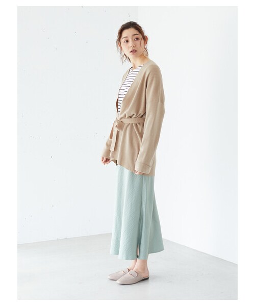 Green　Parks（グリーンパークス）の「【Special Price】・ELENCARE DUE セミフレアロングスカート（スカート・ベージュ/ミント/ブルー・F）」の9枚目の写真