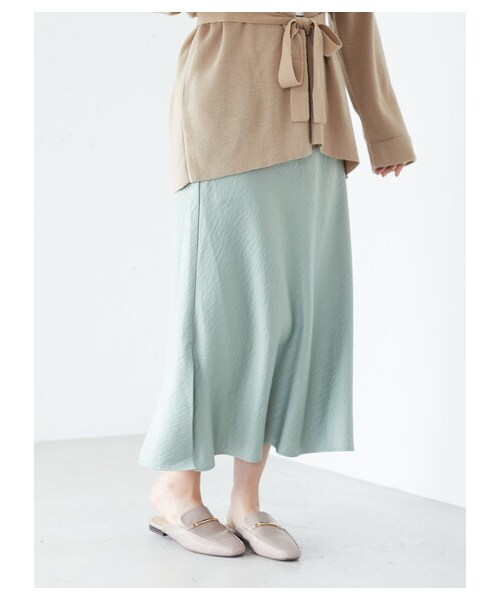 Green　Parks（グリーンパークス）の「【Special Price】・ELENCARE DUE セミフレアロングスカート（スカート・ベージュ/ミント/ブルー・F）」の7枚目の写真