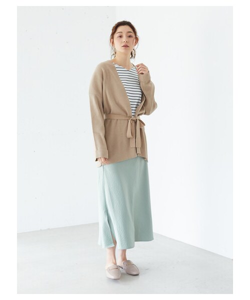 Green　Parks（グリーンパークス）の「【Special Price】・ELENCARE DUE セミフレアロングスカート（スカート・ベージュ/ミント/ブルー・F）」の8枚目の写真