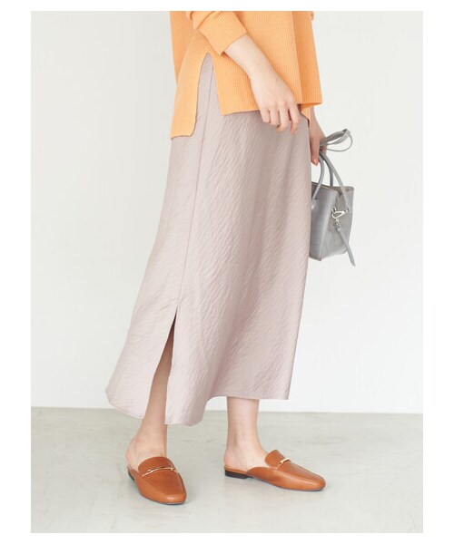 Green　Parks（グリーンパークス）の「【Special Price】・ELENCARE DUE セミフレアロングスカート（スカート・ベージュ/ミント/ブルー・F）」の4枚目の写真