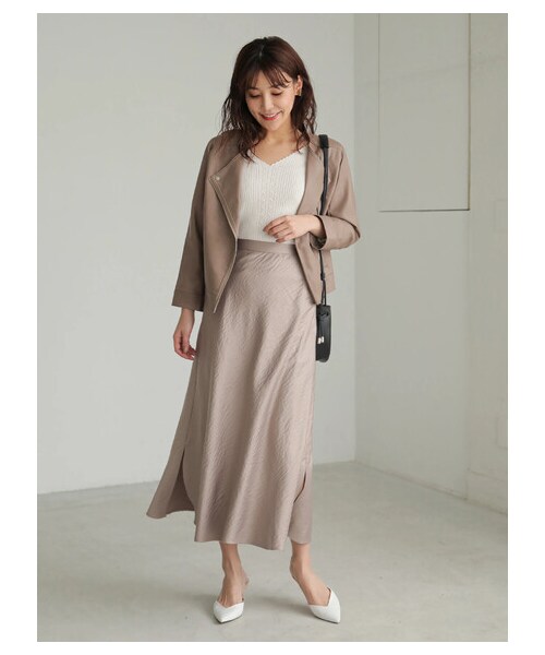 Green　Parks（グリーンパークス）の「【Special Price】・ELENCARE DUE セミフレアロングスカート（スカート・ベージュ/ミント/ブルー・F）」の12枚目の写真