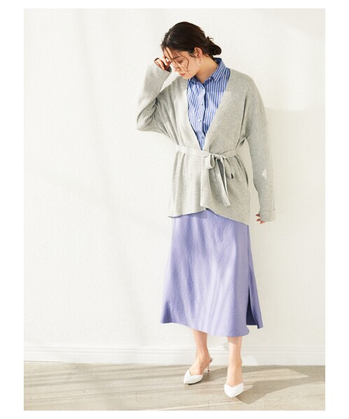 Green　Parks（グリーンパークス）の「【Special Price】・ELENCARE DUE セミフレアロングスカート（スカート・ベージュ/ミント/ブルー・F）」の18枚目の写真