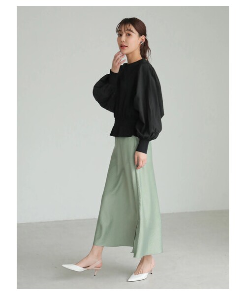 Green　Parks（グリーンパークス）の「【Special Price】・ELENCARE DUE セミフレアロングスカート（スカート・ベージュ/ミント/ブルー・F）」の15枚目の写真