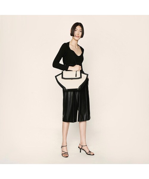 CHARLES & KEITH（チャールズ & キース）の「【再入荷】【2020 SPRING】ラージトラペーズ トップハンドルバッグ / Large Trapeze Top Handle Bag （Black Textured）（バッグ・レディース・Black Textured・L/FREE）」の6枚目の写真