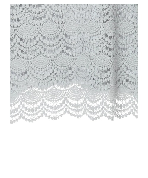 earth music&ecology（アースミュージックアンドエコロジー）の「オーガニックコットンフロントレースニットプルオーバー（トップス・オフホワイト/ブラック/グレーベージュ/ミント/サックスブルー/ラベンダー・F）」の5枚目の写真