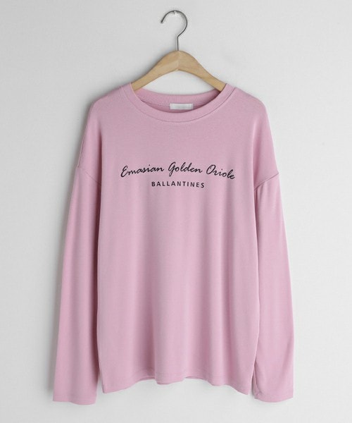 DHOLIC（ディーホリック）の「レタリングTシャツ（Tシャツ/カットソー・レディース・ホワイト/ピンク/ブラック・FREE）」の3枚目の写真