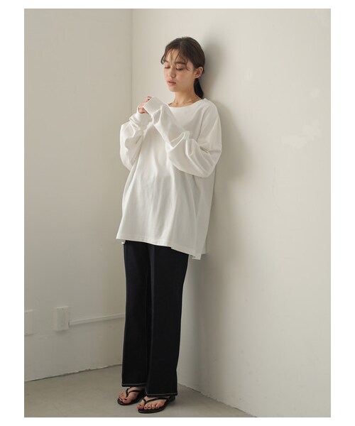 earth music&ecology（アースミュージックアンドエコロジー）の「Lee×earthフレアパンツ（パンツ・ライトインディゴ/ダークインディゴ・S/M/L）」の7枚目の写真