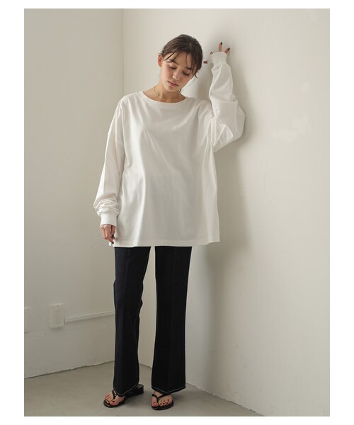 earth music&ecology（アースミュージックアンドエコロジー）の「Lee×earthフレアパンツ（パンツ・ライトインディゴ/ダークインディゴ・S/M/L）」の8枚目の写真