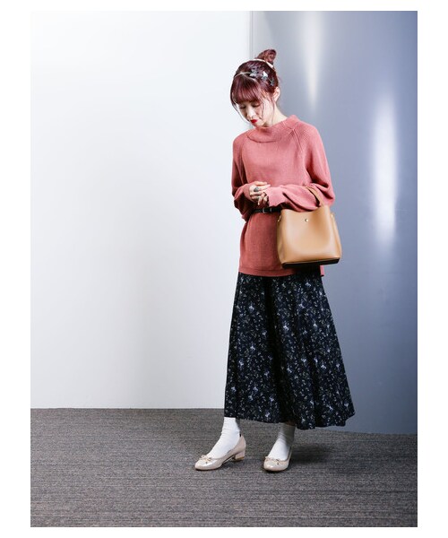 earth music&ecology（アースミュージックアンドエコロジー）の「綺麗フレアスカート(パターン)（スカート・ブラック/ピンク/ドット/フラワーブラック/フラワー/ドットブラック・F）」の20枚目の写真