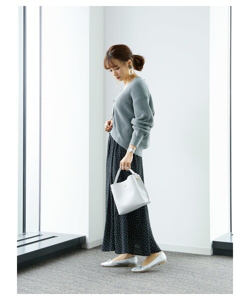 earth music&ecology（アースミュージックアンドエコロジー）の「綺麗フレアスカート(パターン)（スカート・ブラック/ピンク/ドット/フラワーブラック/フラワー/ドットブラック・F）」の11枚目の写真