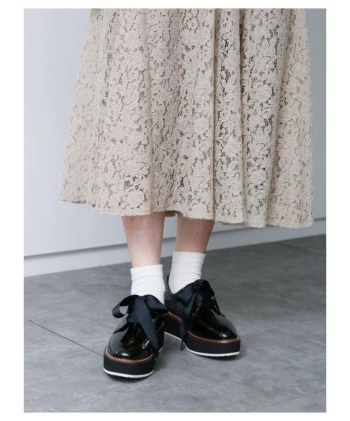 earth music&ecology（アースミュージックアンドエコロジー）の「ORiental TRaffic レースアップシューズ（シューズ・ブラック/ベージュ/ブラウン・S/M/L）」の7枚目の写真