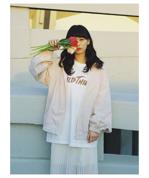 E hyphen world gallery（イーハイフンワールドギャラリー）の「【先行予約】裾切替えブルゾン（ジャケット/アウター・ピンク/ミント/ライトブルー・F）」の21枚目の写真